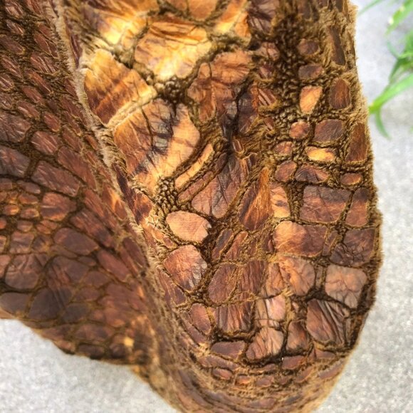 CONNIE GUNDERSON Ventura CA Designer Shoulder Purse Satchel Fuzzy Hand Bag Brown - Picture 4 of 16